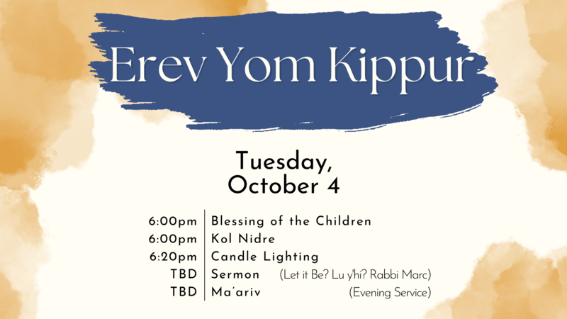 Banner Image for Erev Yom Kippur