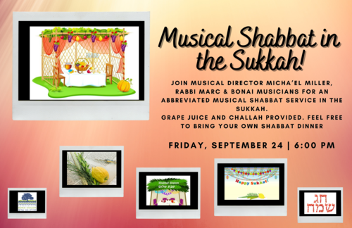 Banner Image for Musical Shabbat in the Sukkah!