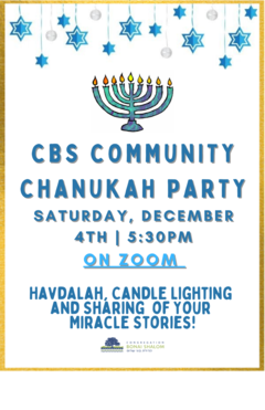 Banner Image for CBS Chanukah Party (On Zoom)